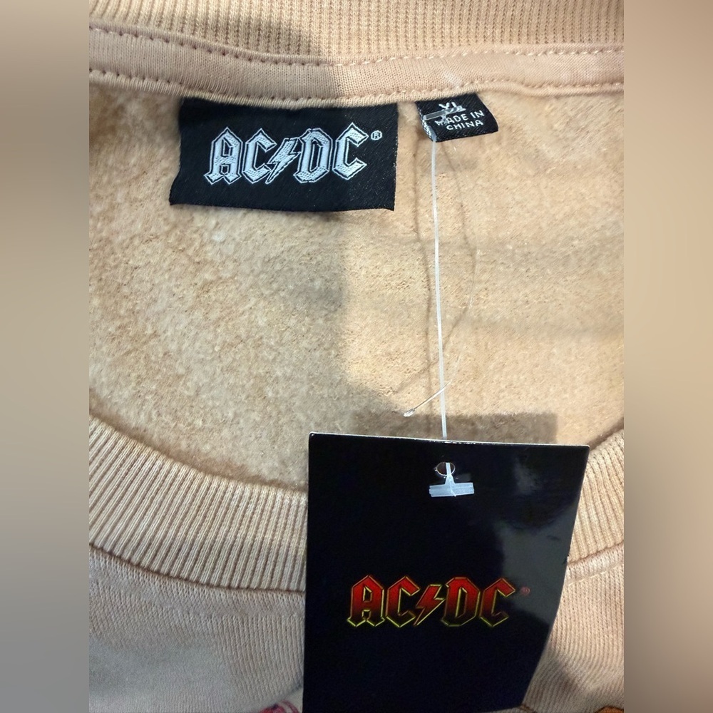 AC/DC High Voltage Beige Crewneck Sweater - Picture 3 of 3